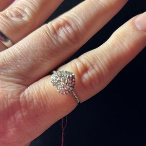 Elegant Silver Heart Ring with Gift Box